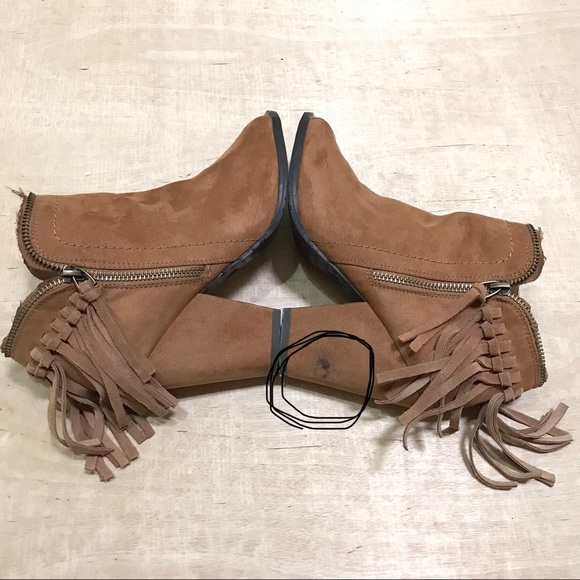 DV Open Toe Booties Heels Fringe Zipper size 7 - Picture 11 of 11
